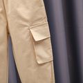Toddler Boy Trendy 100% Cotton Pocket Design Pants Khaki image 5