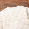 2pcs Baby Boy/Girl Solid Thickened Quilted Long-sleeve Set Apricot image 5
