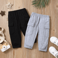Baby Boy/Girl Solid Flap Pocket Cargo Pants Grey image 2