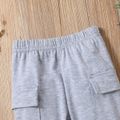 Baby Boy/Girl Solid Flap Pocket Cargo Pants Grey image 4