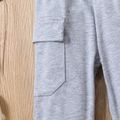 Baby Boy/Girl Solid Flap Pocket Cargo Pants Grey image 5
