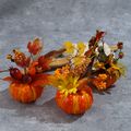 Halloween Pumpkin Decor Thanksgiving Day Artificial Pomegranate Fruit Ornaments Autumn Maple Leaf Props Color-A