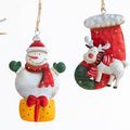 Christmas Wrought Iron Pendant Santa Snowman Elk Wrought Iron Pendant Christmas Decoration Party Supplies Color-A