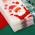 50-pack Christmas Candy Bags Packaging Bag Self Adhesive Flat Pocket Pastry Bag Christmas Cookie Bags for Party Gift Supplies Red