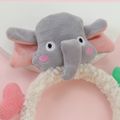 Cute Plush Cartoon Elephant Headband Hair Accessory for Girls Light Grey