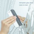 Soft Silicone Glass Wiper Scraper Portable Squeegee Glass Window Cleaning Brush Tool for Mirror Glass Table Wall Grey