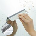 Soft Silicone Glass Wiper Scraper Portable Squeegee Glass Window Cleaning Brush Tool for Mirror Glass Table Wall Grey