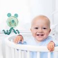 Mini Stroller Fan Clip-on Portable Handheld Fan USB Charging with Night Light for Car Seat Crib Bike Treadmill Bedroom Light Green image 1