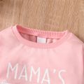 Toddler Boy Letter Print Casual Sweatshirt Pink