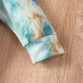 Baby Boy/Girl Colorful Tie Dye Hooded Long-sleeve Footed Zip Jumpsuit Multi-color