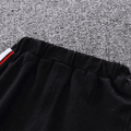 2pcs Toddler Boy Casual Colorblock Striped Polo Shirt and Shorts Set Light Grey image 3