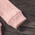 Toddler Girl Cable Knit Textured Pink Sweater Pink