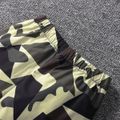 2pcs Toddler Boy Trendy Letter Print Sweatshirt and Camouflage Print Pocket Design Pants Set Black image 5