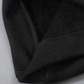 2pcs Baby Girl Letter Print Black Fleece Lined Long-sleeve Hoodie and Sweatpants Set Black image 5