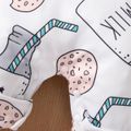 Baby Boy/Girl 95% Cotton Long-sleeve Faux-two Milk Bottle Print Jumpsuit Multi-color image 4