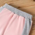 2pcs Toddler Girl Trendy Colorblock Sweatshirt and Elasticized Pants Set MultiColour image 3