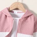 Toddler Girl/Boy Trendy Colorblock Textured Hooded Jacket MultiColour image 3