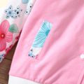 Toddler Girl Sweet Floral Print Raglan Sleeve Bomber Jacket Multi-color image 5