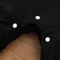 Baby Boy Letter Print 3D Ears Detail Camouflage Lined Hooded Fleece Spliced Long-sleeve Jumpsuit Black image 5