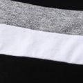 2pcs Toddler Boy Trendy Colorblock Short-sleeve Tee and Elasticized Shorts Set Grey image 4