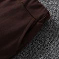 2pcs Toddler Boy Playful Animal Print Polo Collar Tee and Shorts Set Brown image 5
