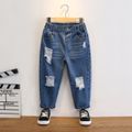 Kid Boy Casual Cotton Elasticized Ripped Denim Jeans DENIMBLUE image 1