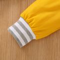 2-piece Toddler Boy Striped Colorblock Hoodie Sweatshirt and Pants Set Yellow
