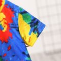 2pcs Baby Boy/Girl Tie Dye Round Neck  Short-sleeve Tee and Shorts Set Multi-color
