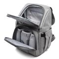 2-piece Diaper Bag Backpack Large Capacity Grey