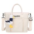 Mom Bag Multifunction Large Capacity Crossbody Shoulder Bag Tote with Seagull Decor Bag Charm Beige image 1