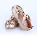 Toddler / Kid Champagne Floral Decor Mary Jane Shoes Champagne