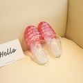 Sandálias de chinelo de gelatina tipo gladiador de bico redondo para criança/criança Branco image 1