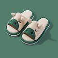 Toddler / Kid Cute Cartoon Linen Slippers Green image 3