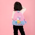Kids Flat Cartoon Dinosaur Print Preschool Backpack Travel Backpack for Girls and Boys Pink