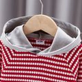 2-piece Toddler Girl Plaid Hooded Long-sleeve Red Hoodie Top and White Tights Pants Set Red