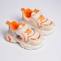 Toddler Colorblock Mesh Panel Velcro Strap Sneakers Orange