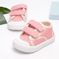 Toddler Velcro Pink Canvas Shoes Pink image 3