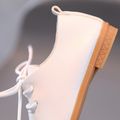 Toddler / Kid Minimalist White Lace Up Low Top Shoes White image 3