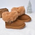 Toddler / Kid Fluffy Trim Thermal Snow Boots Coffee image 1