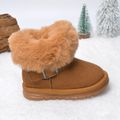 Toddler / Kid Fluffy Trim Thermal Snow Boots Coffee image 2