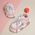 Toddler Pink Mesh Panel Chunky Sneakers Light Pink image 2
