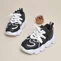 Toddler Breathable Mesh Panel Chunky Sneakers Black image 2