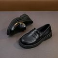 Toddler / Kid Simple Plain Slip-on Loafers Black image 1