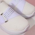 Toddler / Kid Breathable Lightweight Flying Woven Sneakers Creamy White