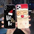 Christmas Santa Claus iPhone Case Soft TPU Protective Case for iPhone 8/8 Plus/11/11 Pro/11 Pro Max/12/12 Pro/12 Pro Max/12 Mini/X/XS/XS Max/XR/13/13 Pro/13 Pro Max/13 Mini White