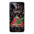 Christmas Snowflake Gift Car iPhone Case Soft TPU Protective Case for iPhone 8/8 Plus/11/11 Pro/11 Pro Max/12/12 Pro/12 Pro Max/12 Mini/X/XS/XS Max/XR/13/13 Pro/13 Pro Max/13 Mini White