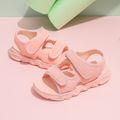 Toddler / Kid Pure Color Dual Velcro Mesh Sandals Pink