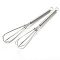 Mini Whisk Stainless Steel Whisk with Spring Handle and Portable Hook for Blending Whisking Beating and Stirring Kitchen Tool Silver