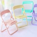 Small Stool Folding Mobile Phone Stand Creative Chair Multifunction Desktop Mobile Phone Holder Pink image 2