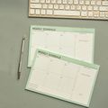 20 Sheets Weekly Planner Notepad Tear-Off Day Planner Note Pad To-Do List Habit Tracker Memo Light Green